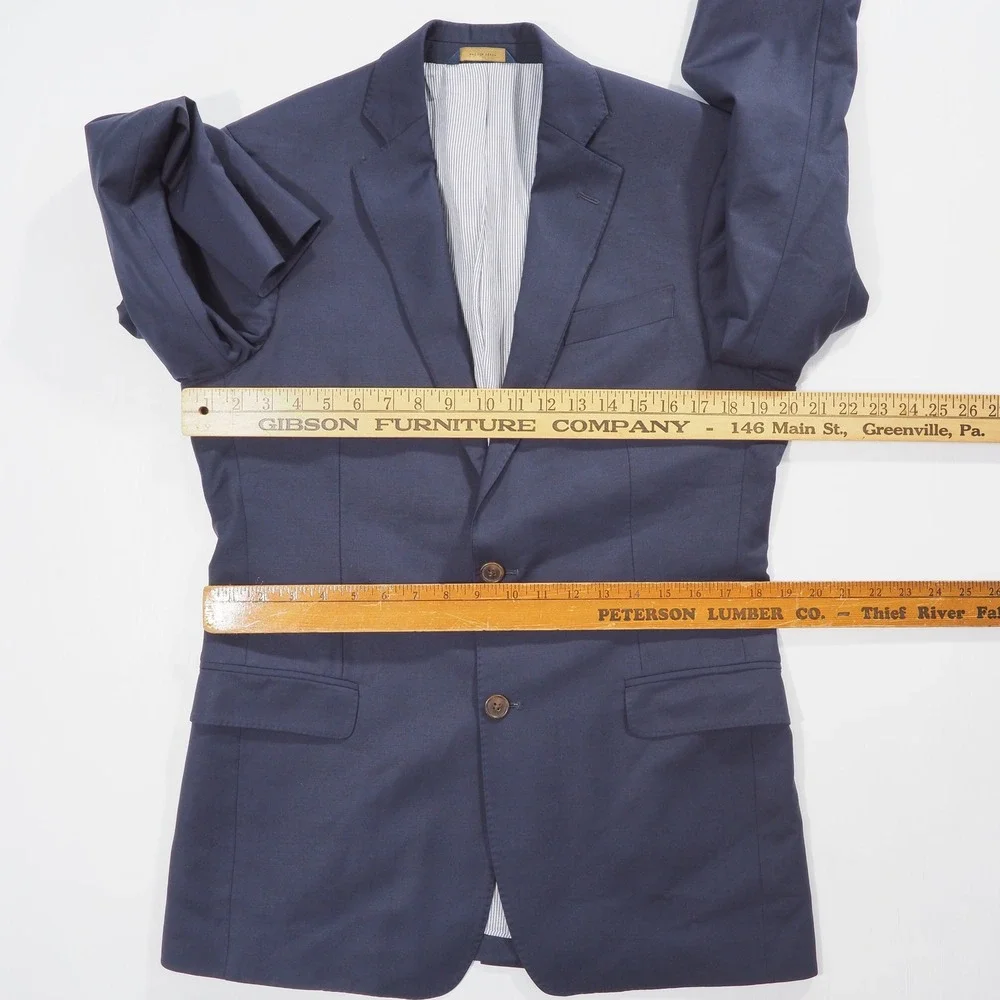 Brooks Brothers Blazer Men 38R Navy Blue Explorer Fitzgerald Fit Wool Sport Coat